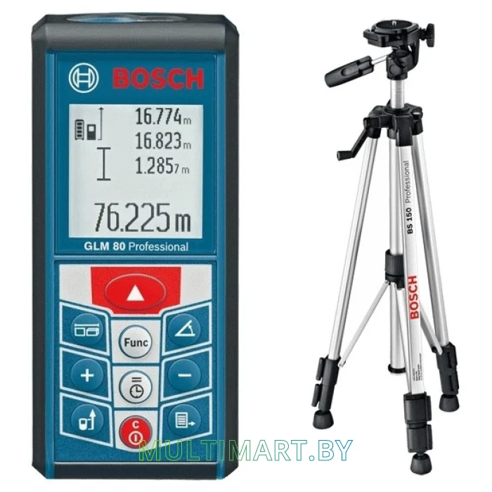 Лазерный дальномер Bosch GLM 80 + BS 150 Professional (06159940A1)
